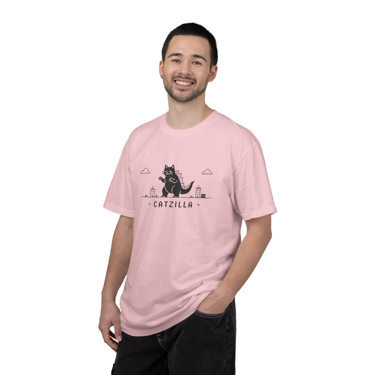 Catzilla Pixel Comfort Colors T-Shirt | Funny Kaiju Cat Retro Gaming Graphic Tee