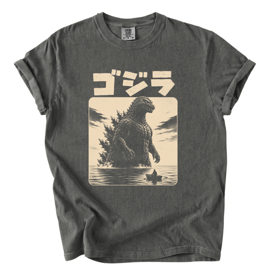 Vintage Kaiju Monster Comfort Colors T-Shirt | Japanese-Inspired Sea Beast Graphic Tee