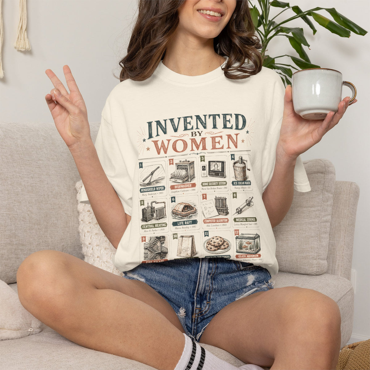 Invented by Women Shirt – Women in STEM Comfort Colors Graphic Tee