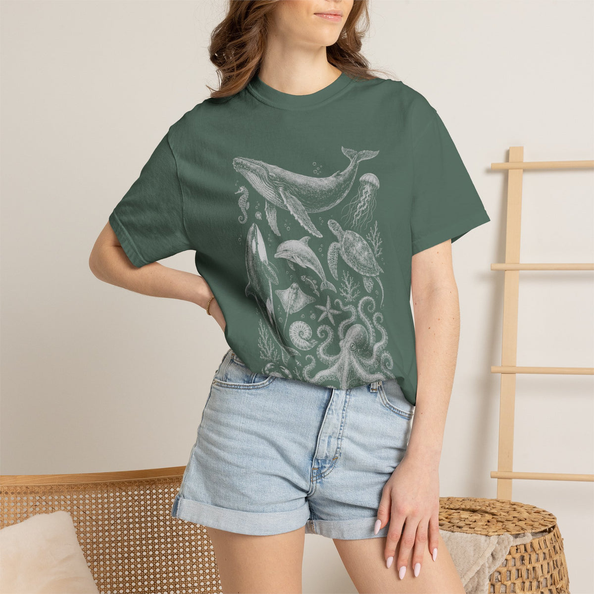 Ocean Life T-Shirt — Marine Wildlife Graphic Tee