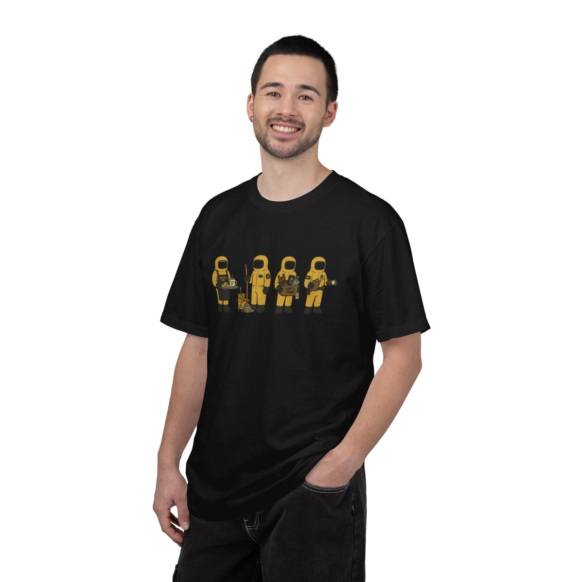 Backrooms Staff Comfort Colors T-Shirt | Funny Liminal Horror Hazmat Cartoon Tee