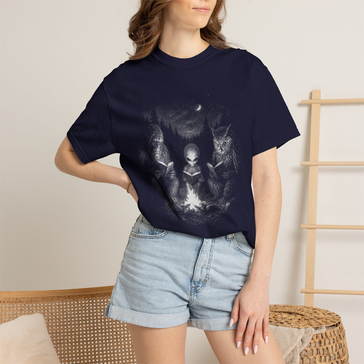 Cryptid Book Club Shirt – Bigfoot Alien Owl Reading Comfort Colors Tee