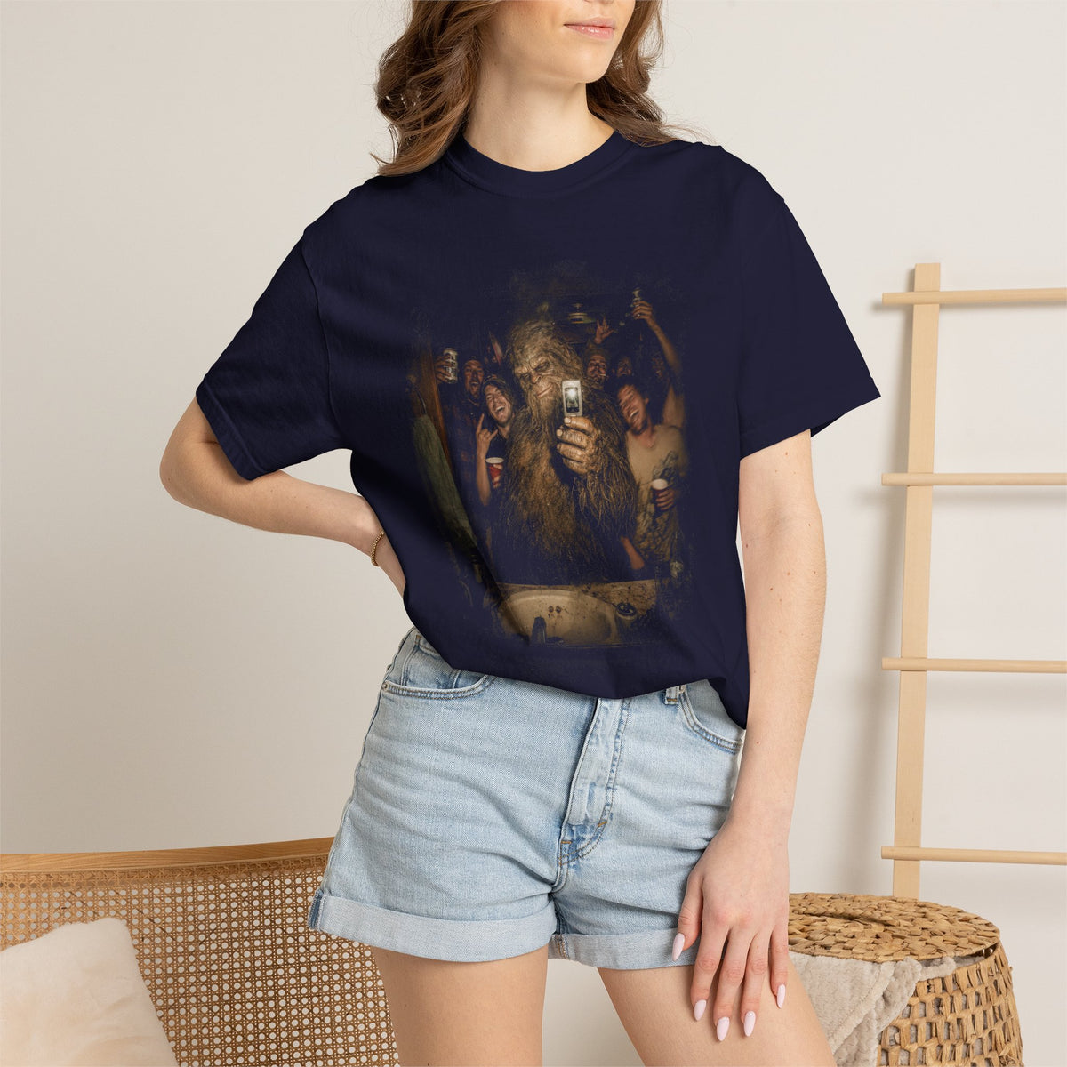 Bigfoot Selfie Shirt – Funny Camping Cryptid Comfort Colors Tee