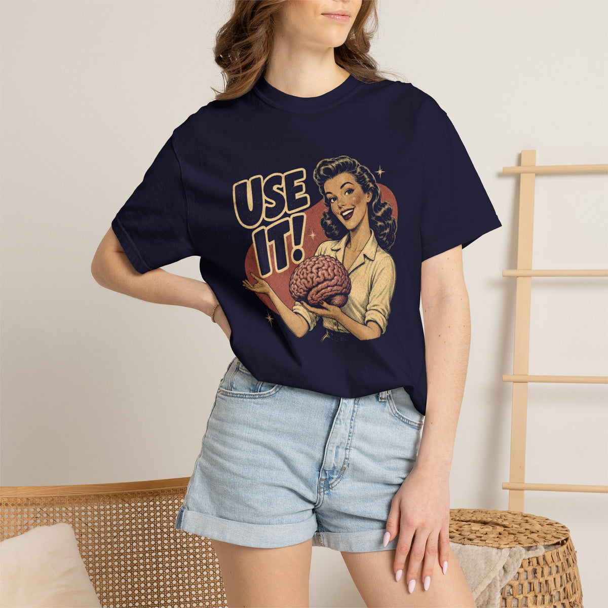 Use It Brain Shirt – Funny Retro Science Comfort Colors Graphic Tee