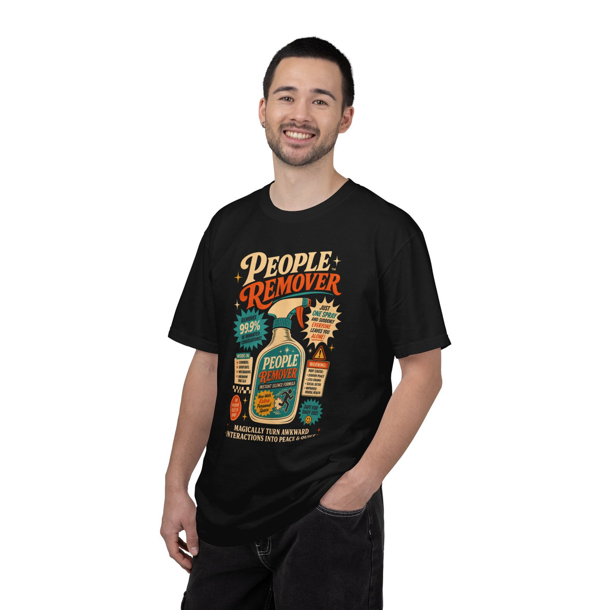 People Remover Spray Comfort Colors T-Shirt | Funny Introvert Retro Advertisement Tee