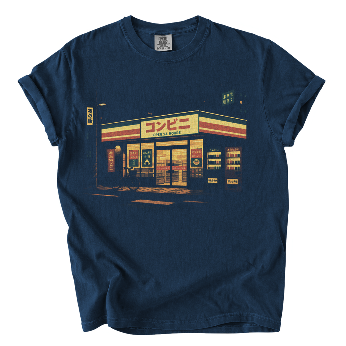 Japanese Konbini Convenience Store Comfort Colors T-Shirt | Retro Tokyo Night Graphic Tee
