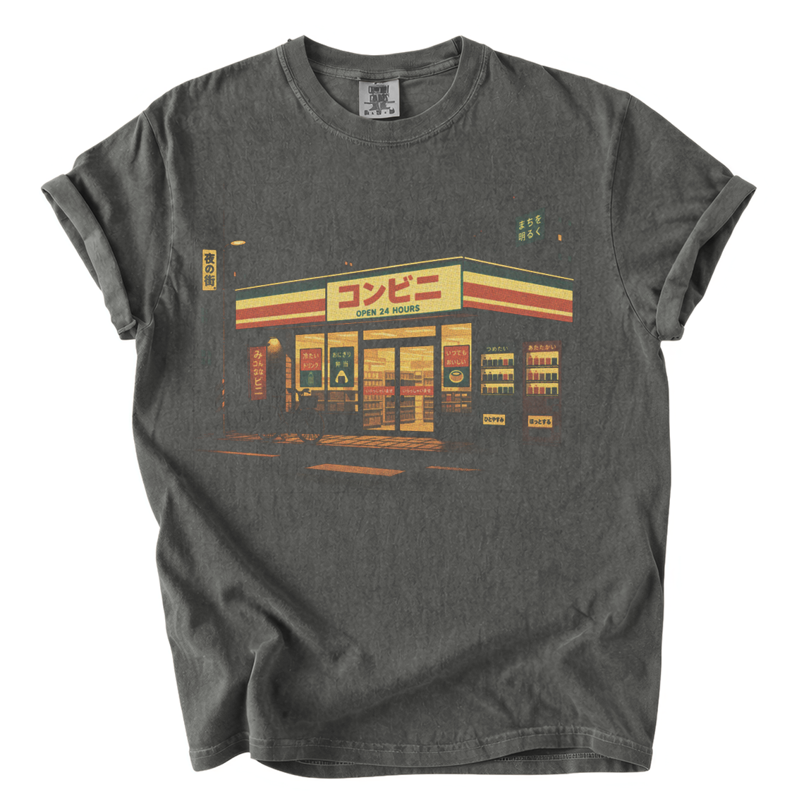 Japanese Konbini Convenience Store Comfort Colors T-Shirt | Retro Tokyo Night Graphic Tee