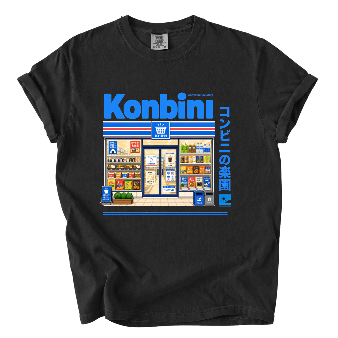 Japanese Konbini Convenience Store Comfort Colors T-Shirt | Colorful Japan Streetwear Graphic Tee