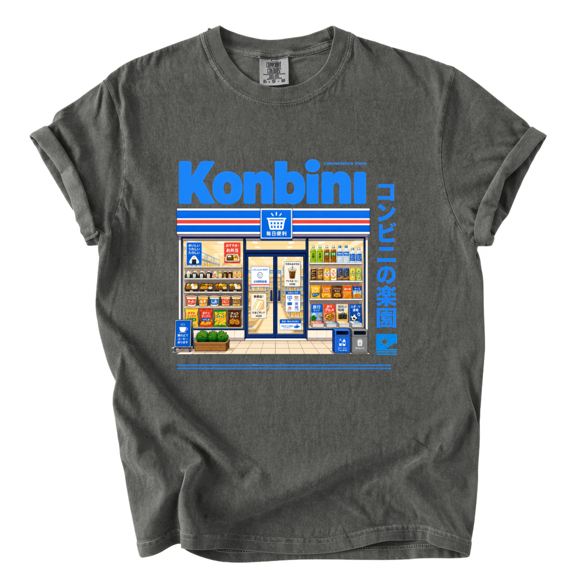 Japanese Konbini Convenience Store Comfort Colors T-Shirt | Colorful Japan Streetwear Graphic Tee