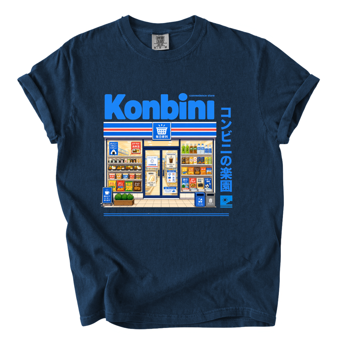 Japanese Konbini Convenience Store Comfort Colors T-Shirt | Colorful Japan Streetwear Graphic Tee