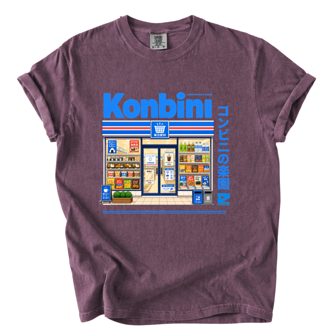 Japanese Konbini Convenience Store Comfort Colors T-Shirt | Colorful Japan Streetwear Graphic Tee