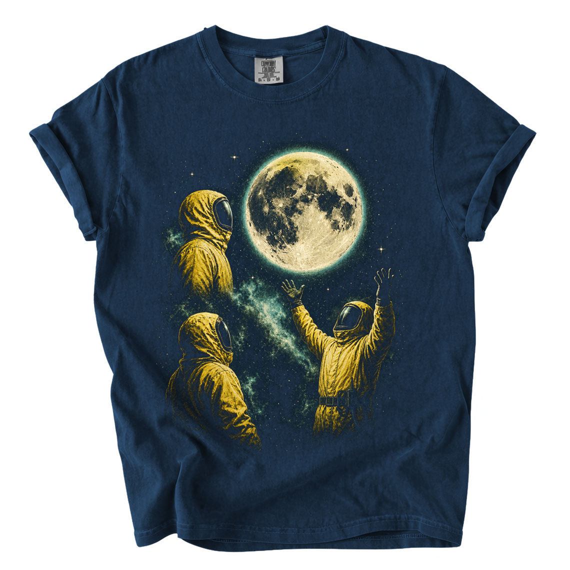 Moonlit Backrooms Crew Comfort Colors T-Shirt | Liminal Horror Cosmic Graphic Tee