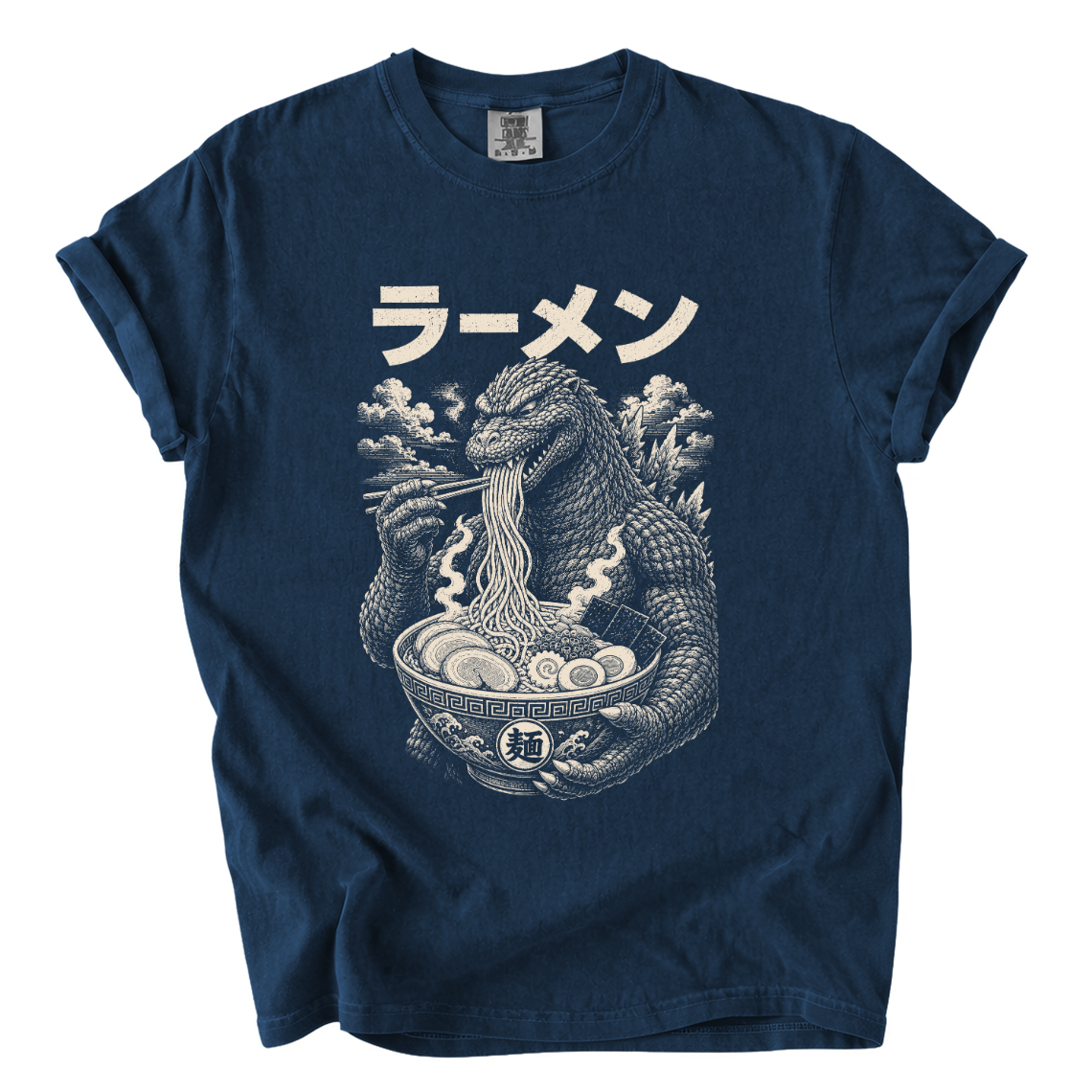Godzilla Eating Ramen Shirt – Japanese Kaiju Comfort Colors Graphic Tee