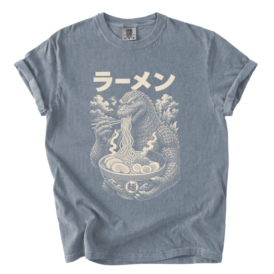 Godzilla Eating Ramen Shirt – Japanese Kaiju Comfort Colors Graphic Tee