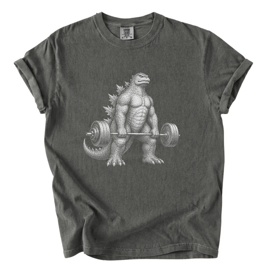 Godzilla Deadlift Shirt – Funny Gym Kaiju Comfort Colors Graphic Tee