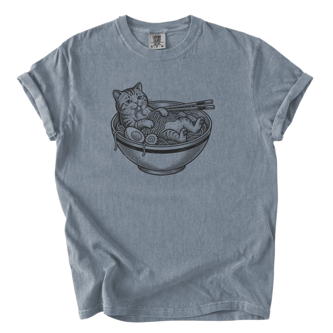Cat in Ramen Bowl Shirt – Funny Foodie Comfort Colors Graphic Tee