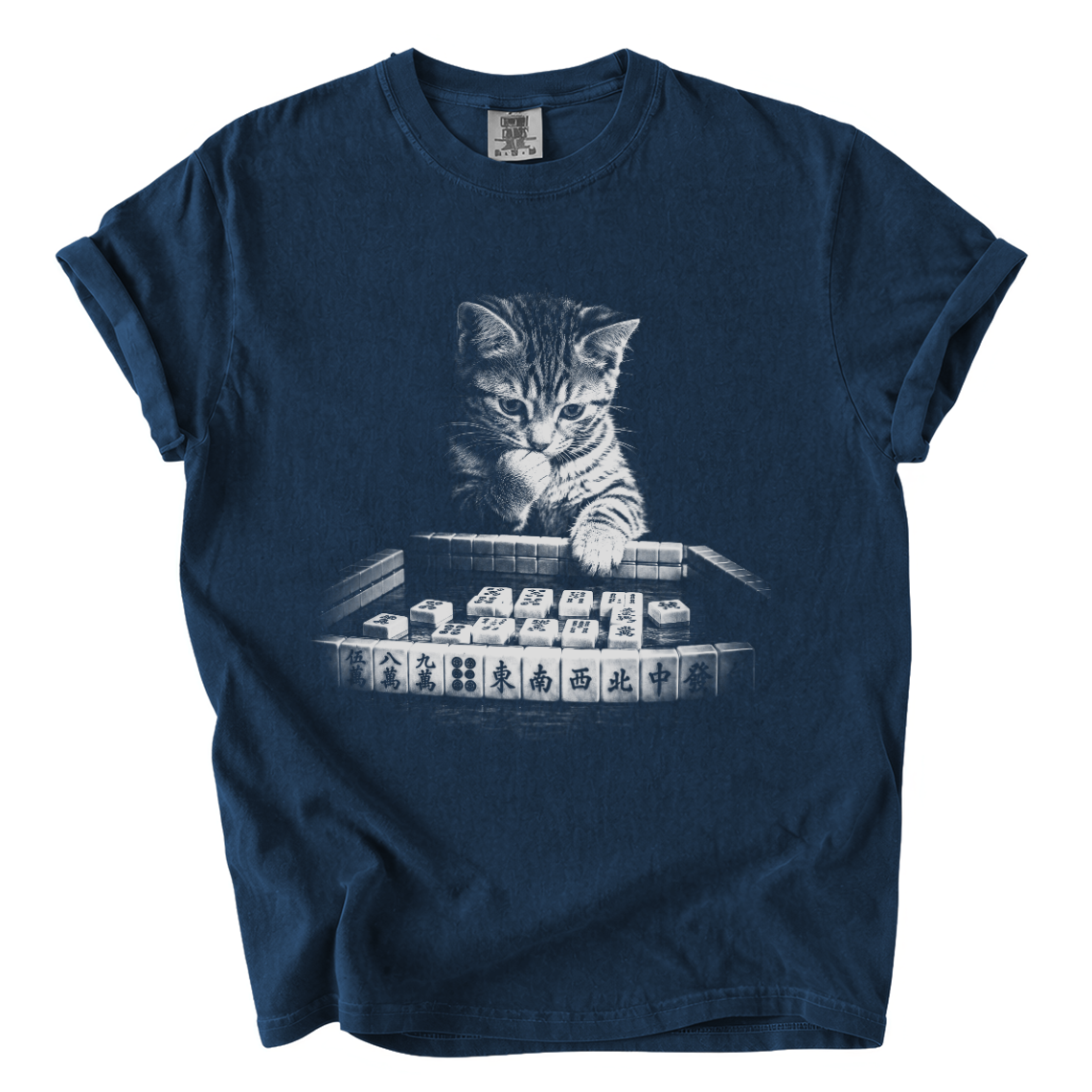 Cat Playing Mahjong Shirt – Funny Mahjong Comfort Colors Graphic Tee