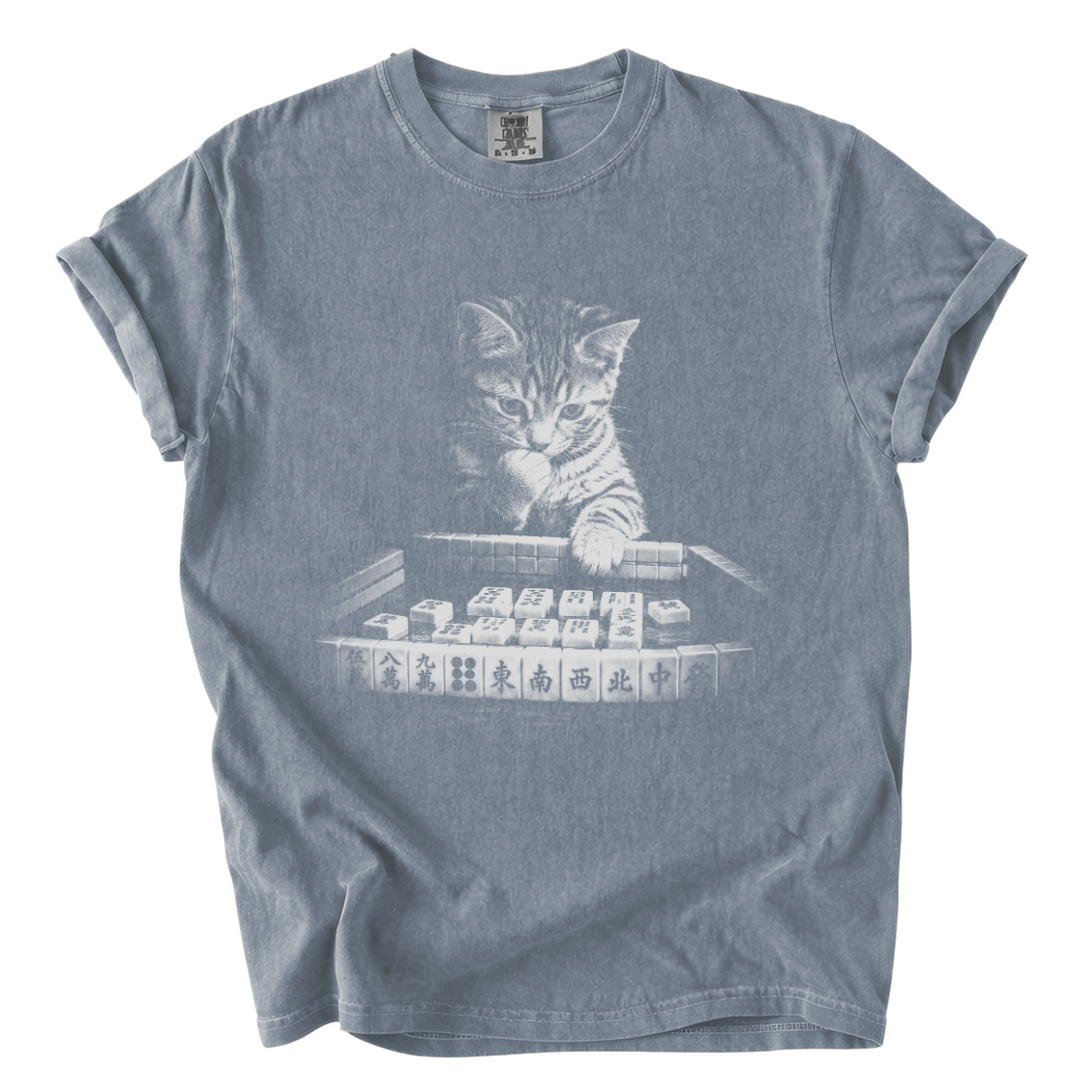 Cat Playing Mahjong Shirt – Funny Mahjong Comfort Colors Graphic Tee
