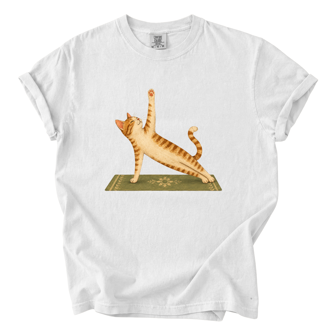 Cat Doing Yoga Shirt – Funny Yoga Lover Comfort Colors Graphic Tee