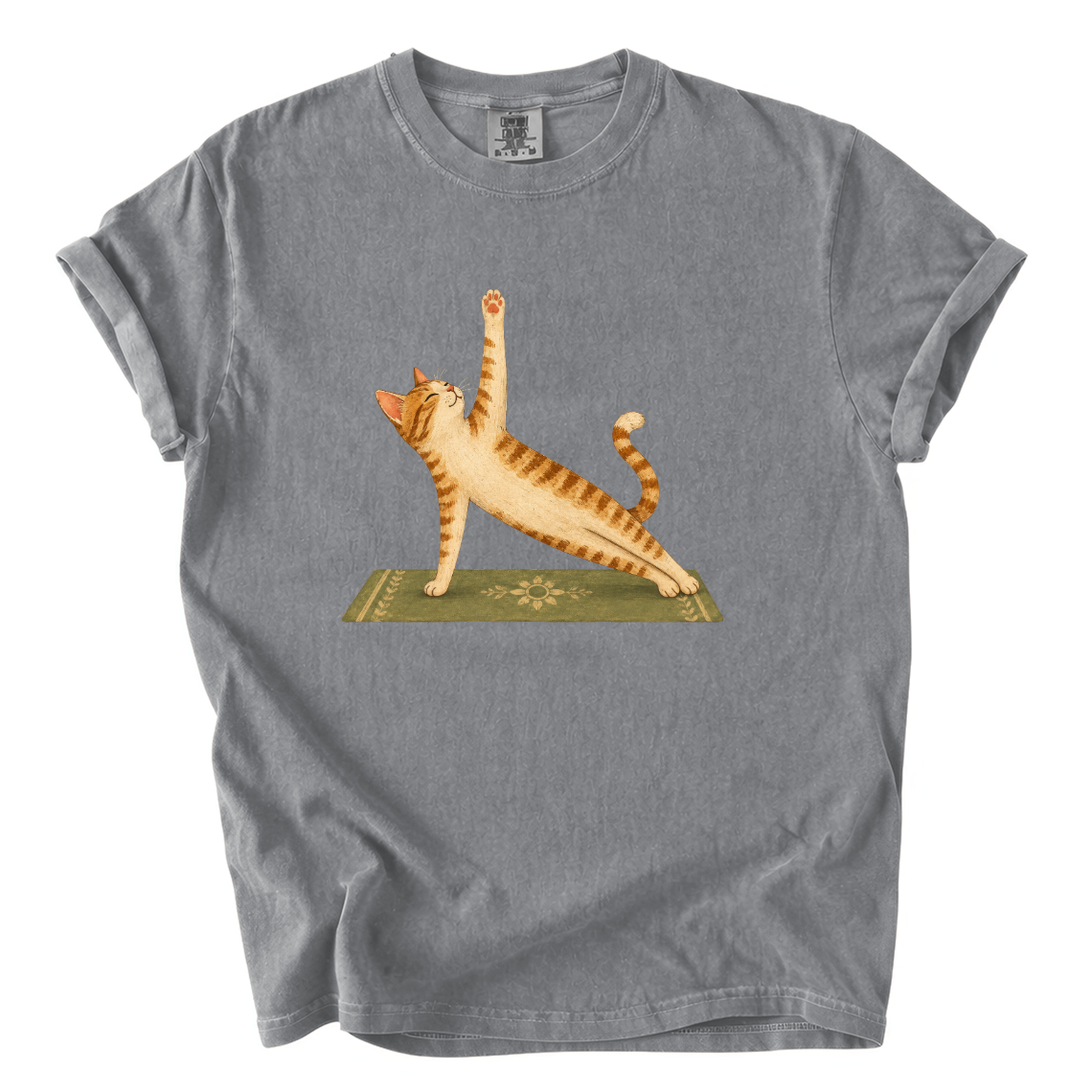 Cat Doing Yoga Shirt – Funny Yoga Lover Comfort Colors Graphic Tee