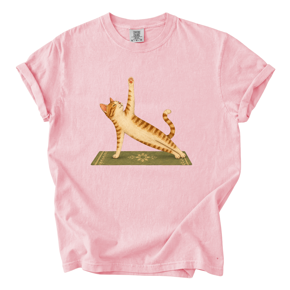 Cat Doing Yoga Shirt – Funny Yoga Lover Comfort Colors Graphic Tee