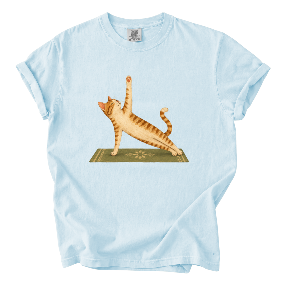 Cat Doing Yoga Shirt – Funny Yoga Lover Comfort Colors Graphic Tee