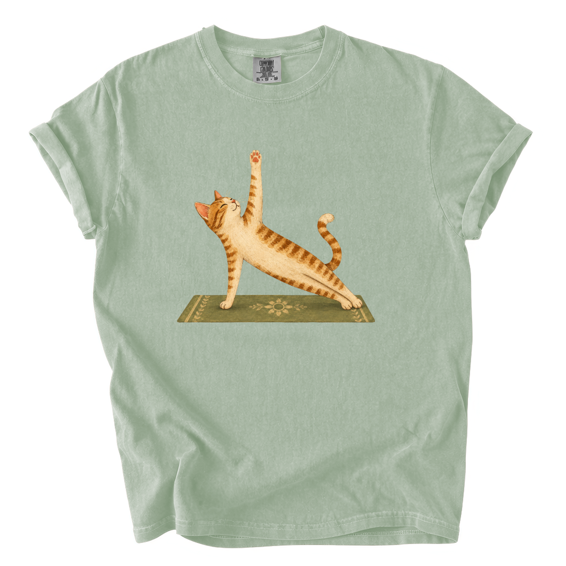 Cat Doing Yoga Shirt – Funny Yoga Lover Comfort Colors Graphic Tee