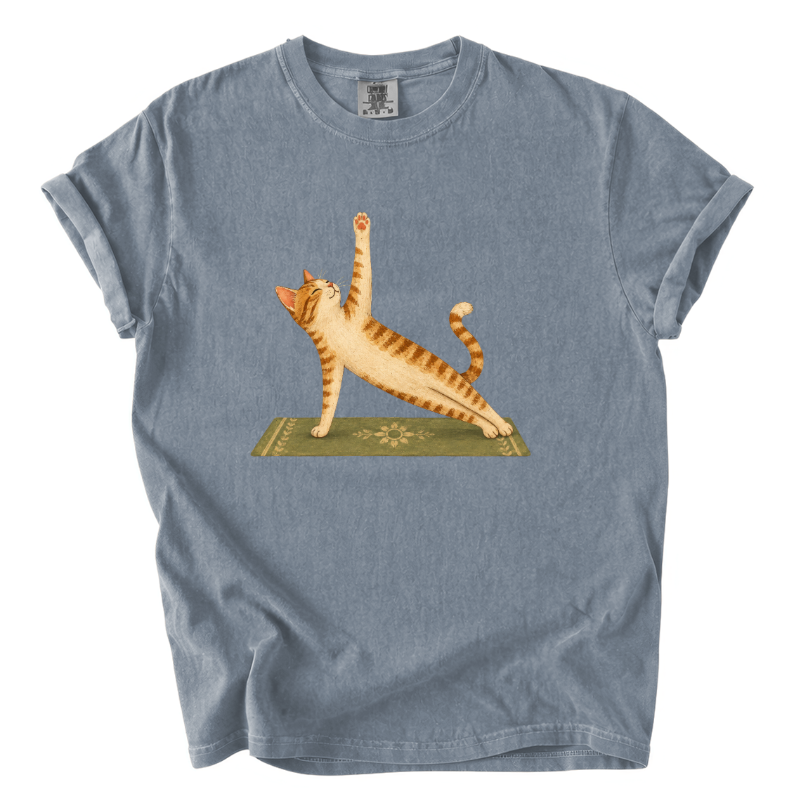 Cat Doing Yoga Shirt – Funny Yoga Lover Comfort Colors Graphic Tee