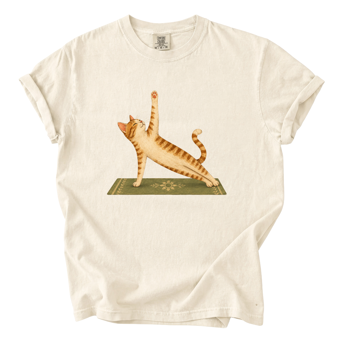 Cat Doing Yoga Shirt – Funny Yoga Lover Comfort Colors Graphic Tee