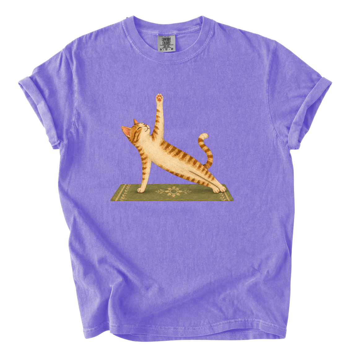 Cat Doing Yoga Shirt – Funny Yoga Lover Comfort Colors Graphic Tee
