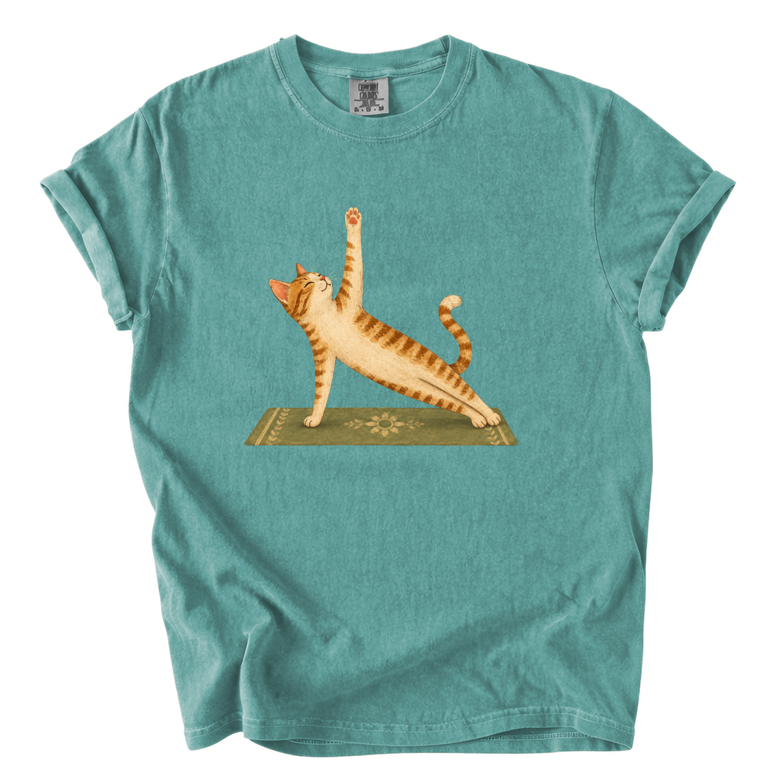 Cat Doing Yoga Shirt – Funny Yoga Lover Comfort Colors Graphic Tee