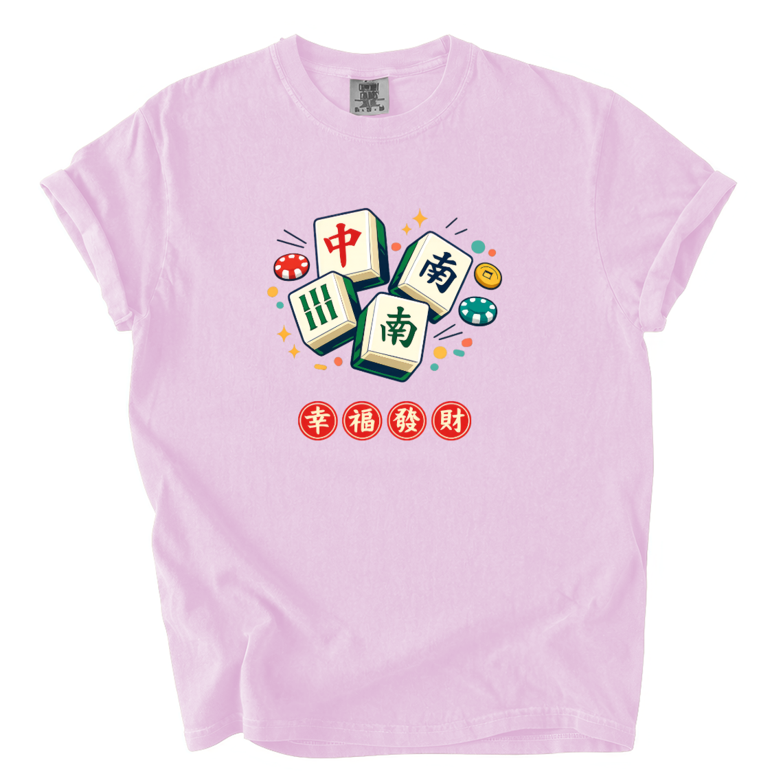 Mahjong Good Fortune Shirt – Colorful Mahjong Comfort Colors Graphic Tee