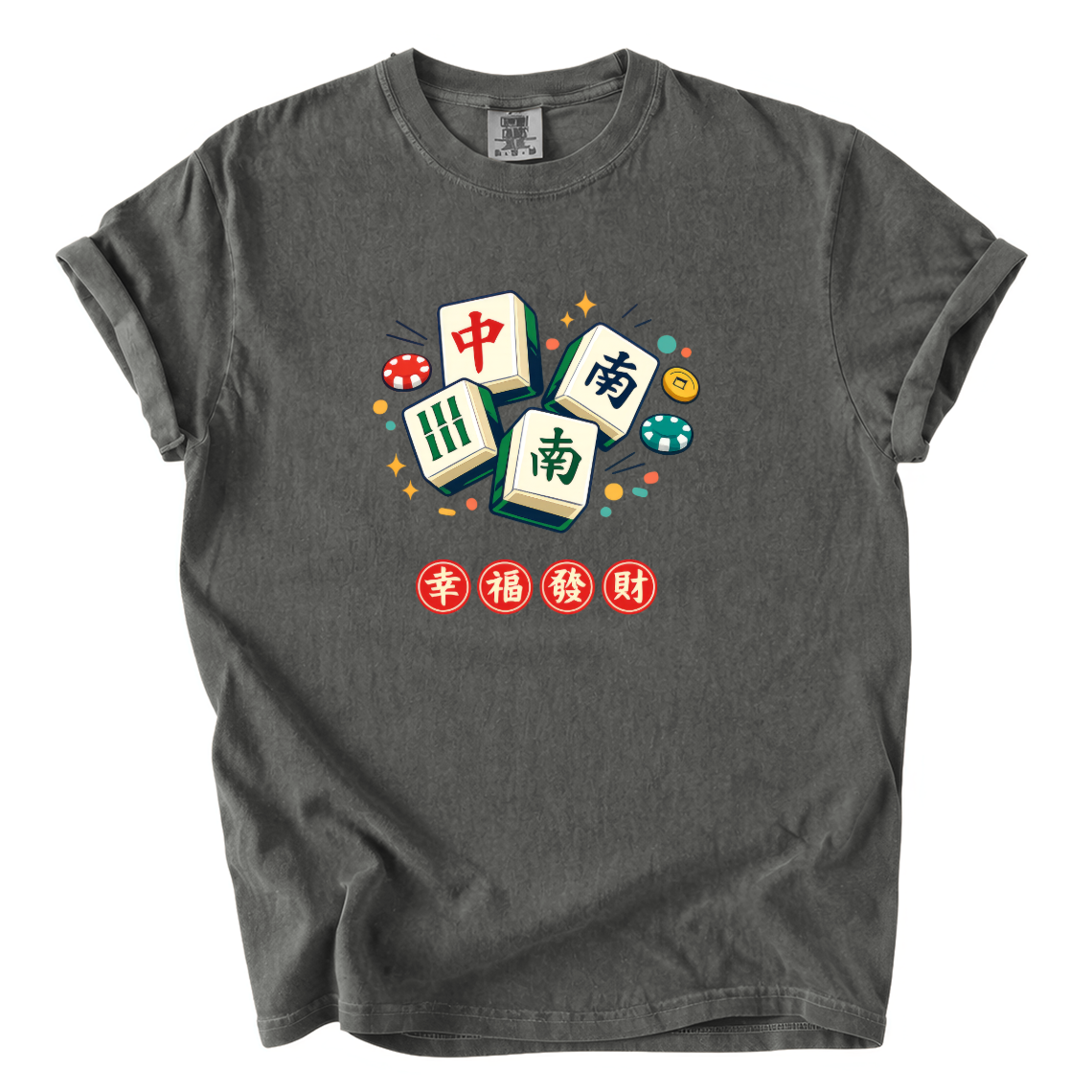 Mahjong Good Fortune Shirt – Colorful Mahjong Comfort Colors Graphic Tee