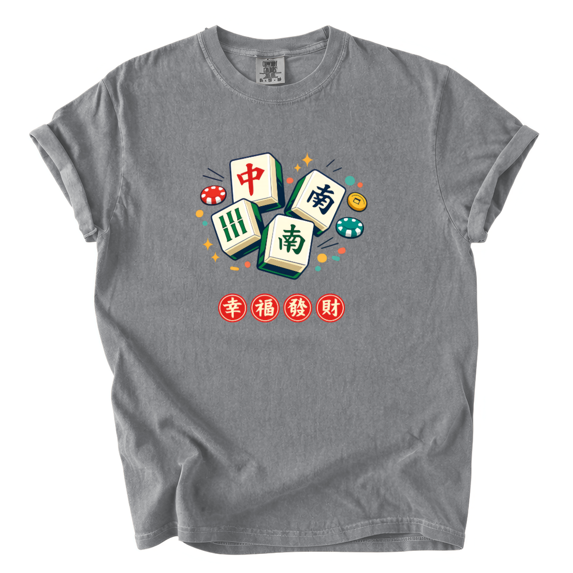 Mahjong Good Fortune Shirt – Colorful Mahjong Comfort Colors Graphic Tee