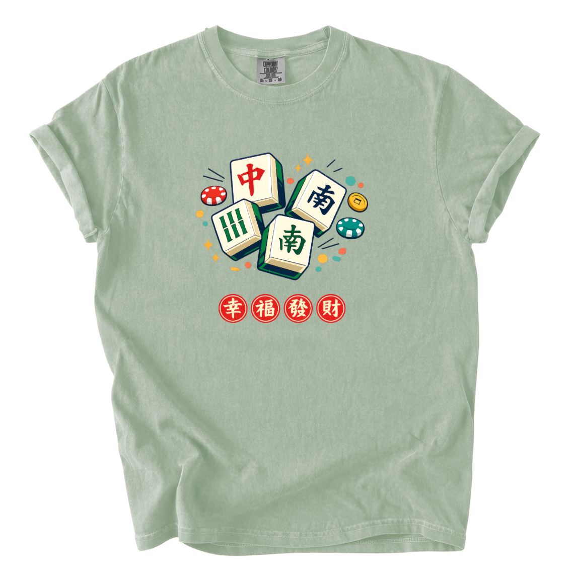 Mahjong Good Fortune Shirt – Colorful Mahjong Comfort Colors Graphic Tee