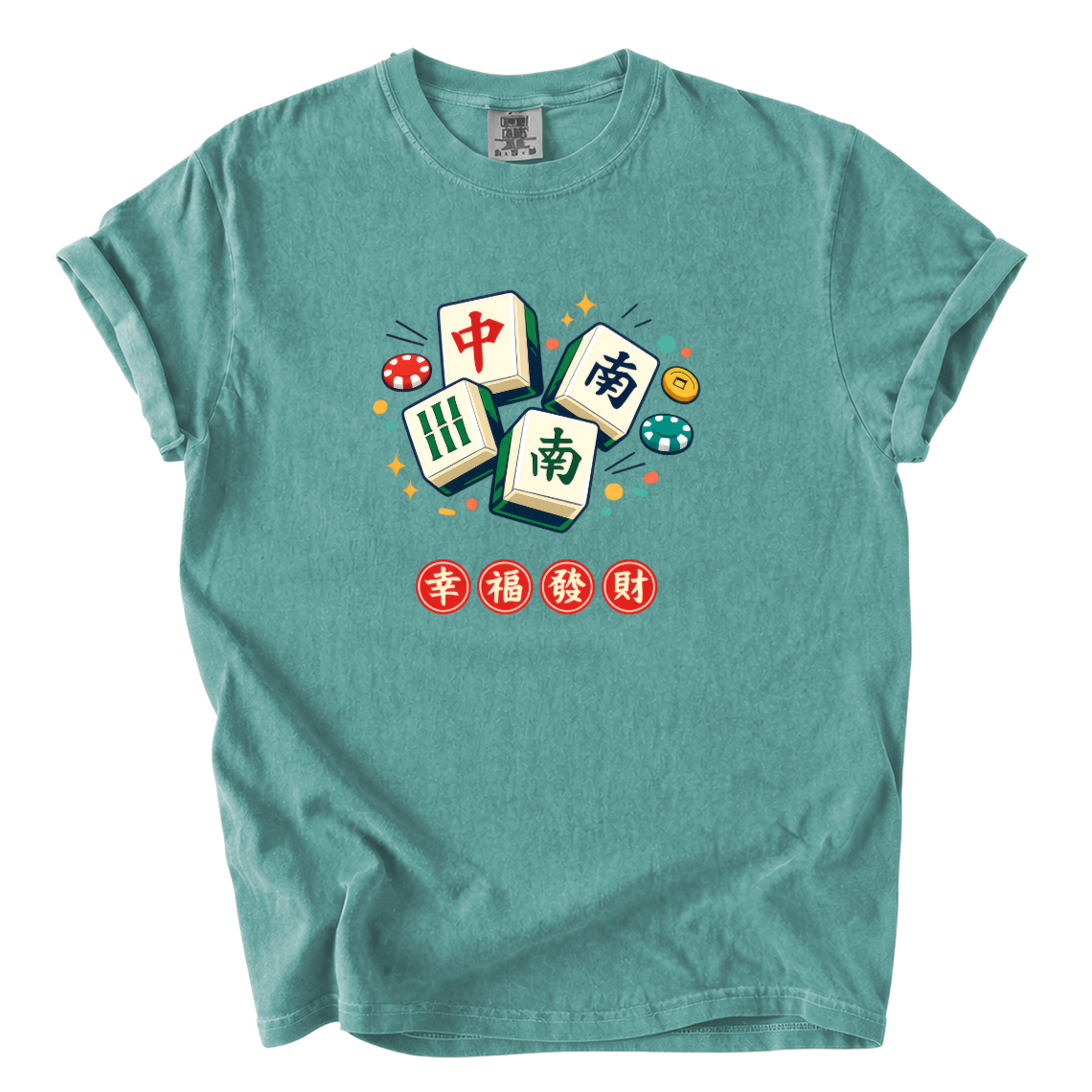 Mahjong Good Fortune Shirt – Colorful Mahjong Comfort Colors Graphic Tee