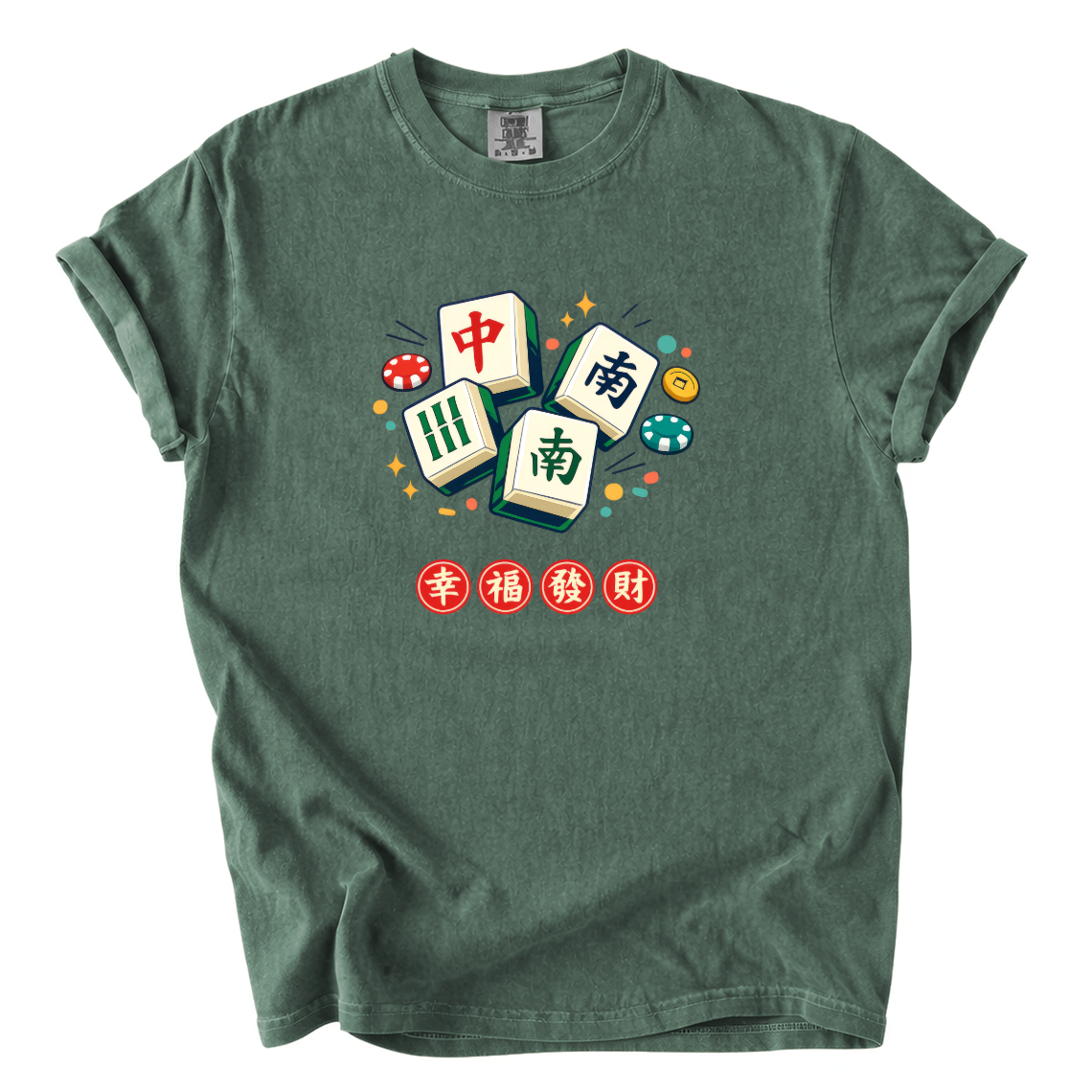 Mahjong Good Fortune Shirt – Colorful Mahjong Comfort Colors Graphic Tee