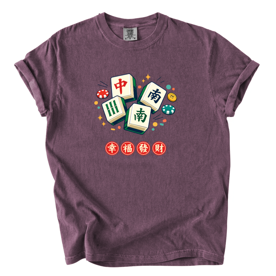 Mahjong Good Fortune Shirt – Colorful Mahjong Comfort Colors Graphic Tee