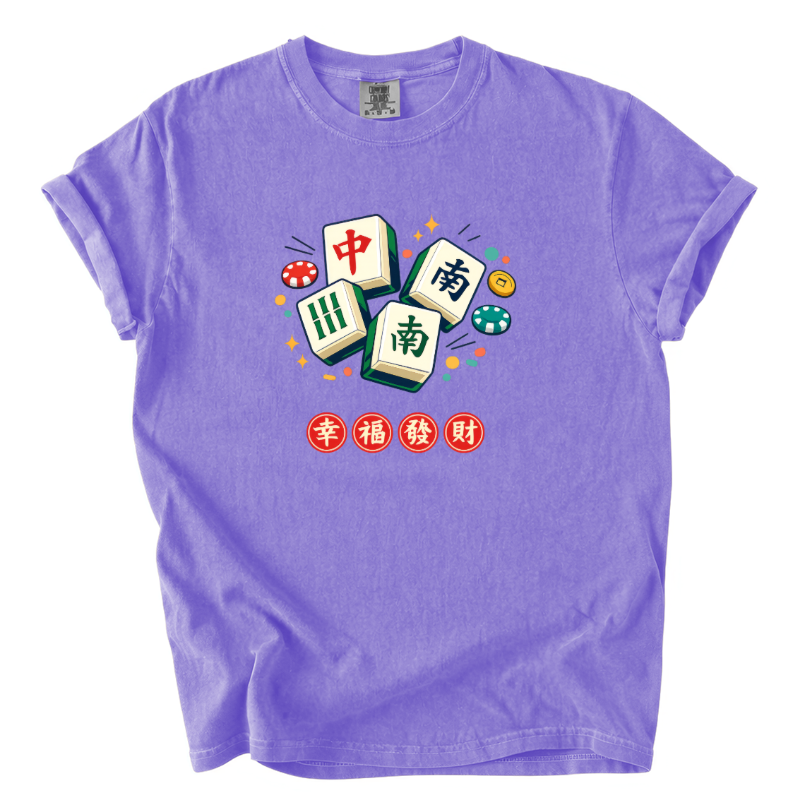 Mahjong Good Fortune Shirt – Colorful Mahjong Comfort Colors Graphic Tee