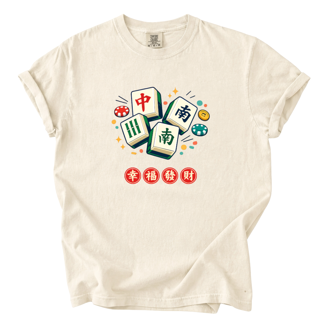 Mahjong Good Fortune Shirt – Colorful Mahjong Comfort Colors Graphic Tee