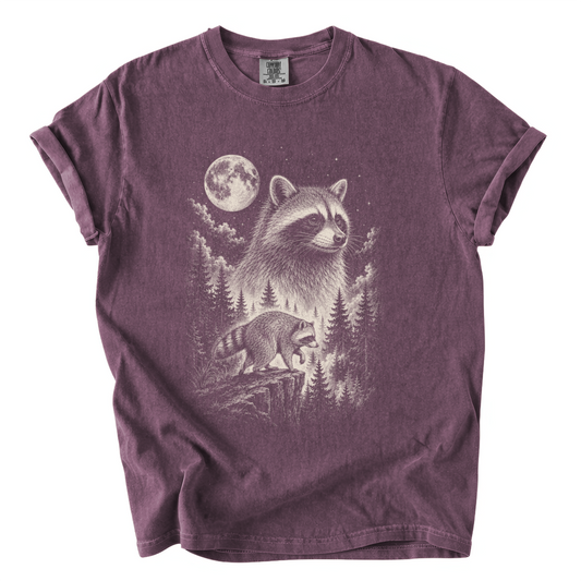 Jimothy Raccoon Shirt – Vintage Moonlit Forest Comfort Colors Tee