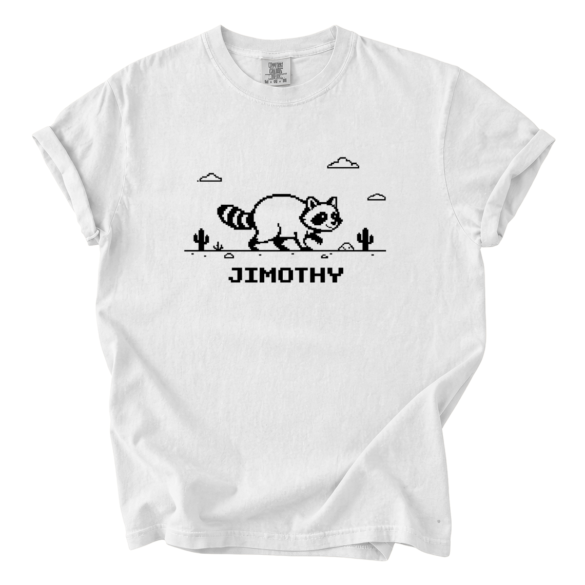 Jimothy Raccoon Pixel Art Shirt – Funny Retro Comfort Colors Tee