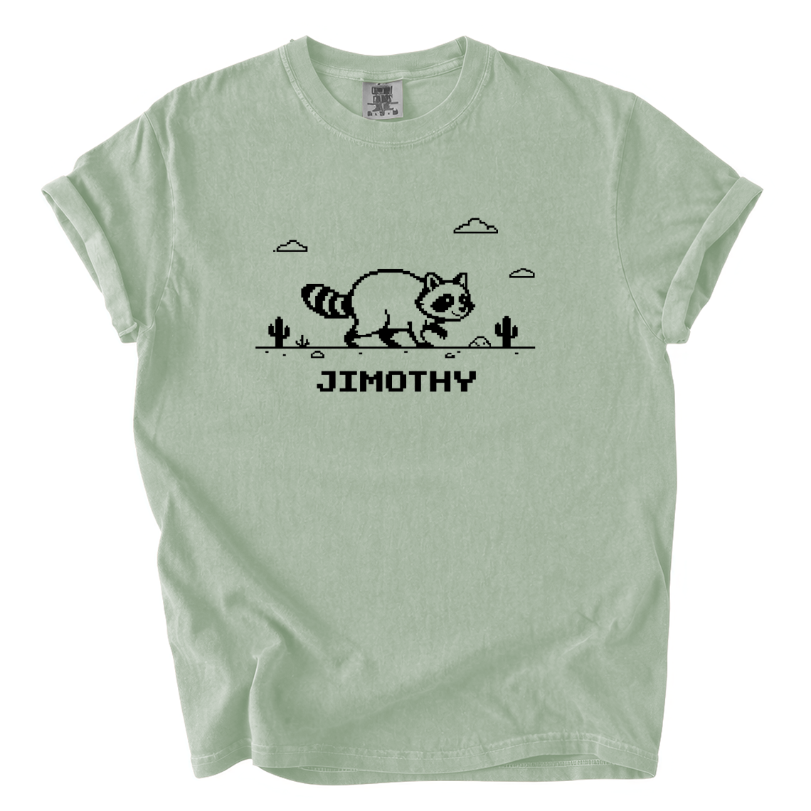 Jimothy Raccoon Pixel Art Shirt – Funny Retro Comfort Colors Tee