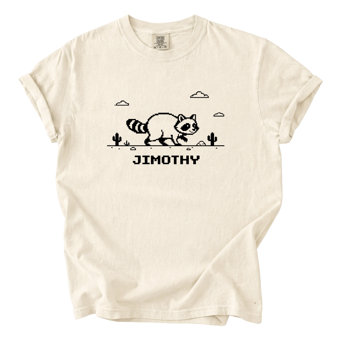 Jimothy Raccoon Pixel Art Shirt – Funny Retro Comfort Colors Tee