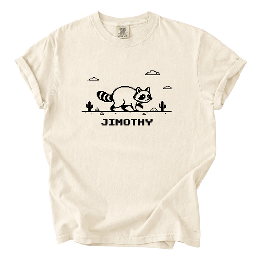 Jimothy Raccoon Pixel Art Shirt – Funny Retro Comfort Colors Tee