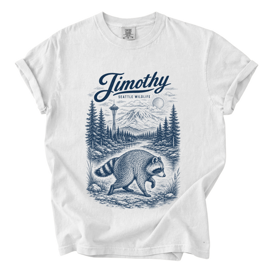 Jimothy Seattle Wildlife Shirt – Vintage Raccoon Comfort Colors Tee