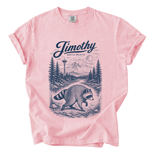 Jimothy Seattle Wildlife Shirt – Vintage Raccoon Comfort Colors Tee
