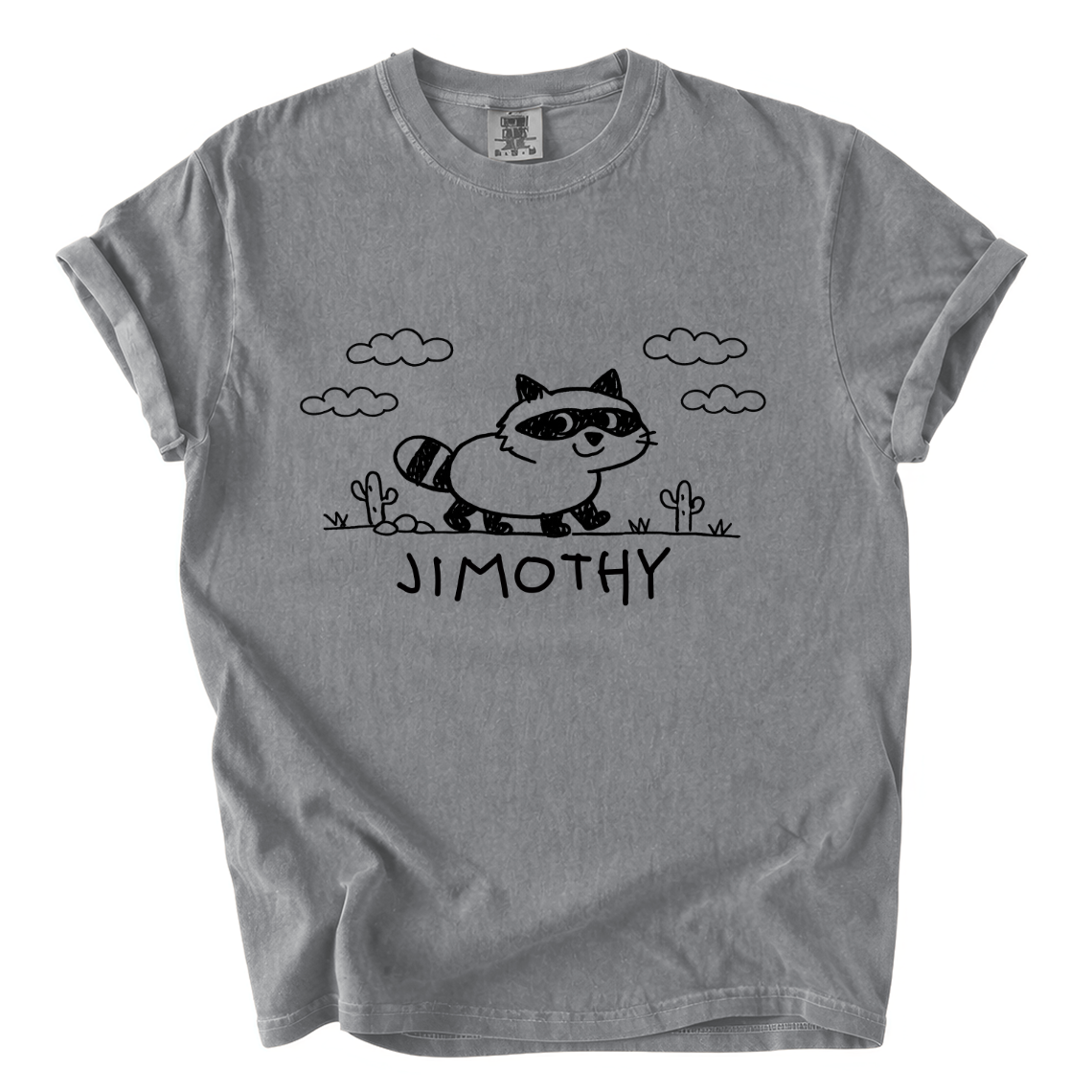 Jimothy Raccoon Shirt – Cute Hand-Drawn Comfort Colors Graphic Tee
