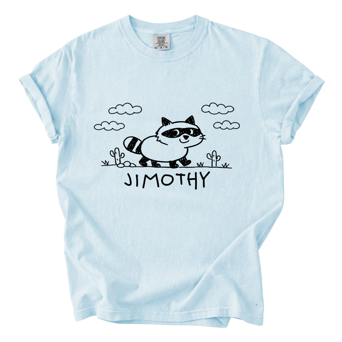 Jimothy Raccoon Shirt – Cute Hand-Drawn Comfort Colors Graphic Tee