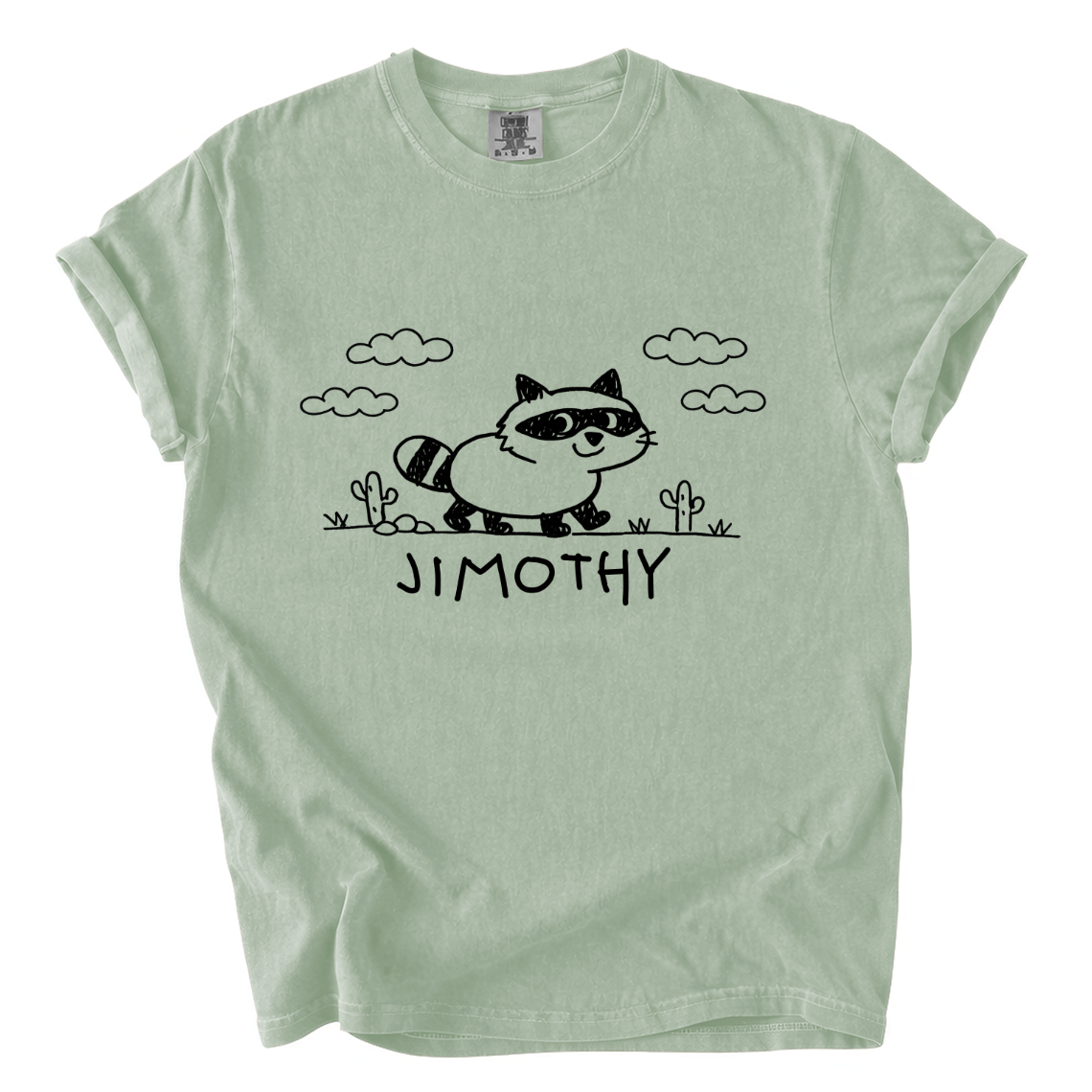 Jimothy Raccoon Shirt – Cute Hand-Drawn Comfort Colors Graphic Tee